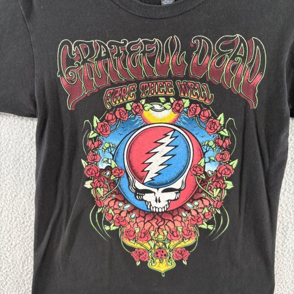 Grateful Dead Fare Thee Well 50th Anniversary T-Shirt Black Tultex Size Small - Picture 3 of 9